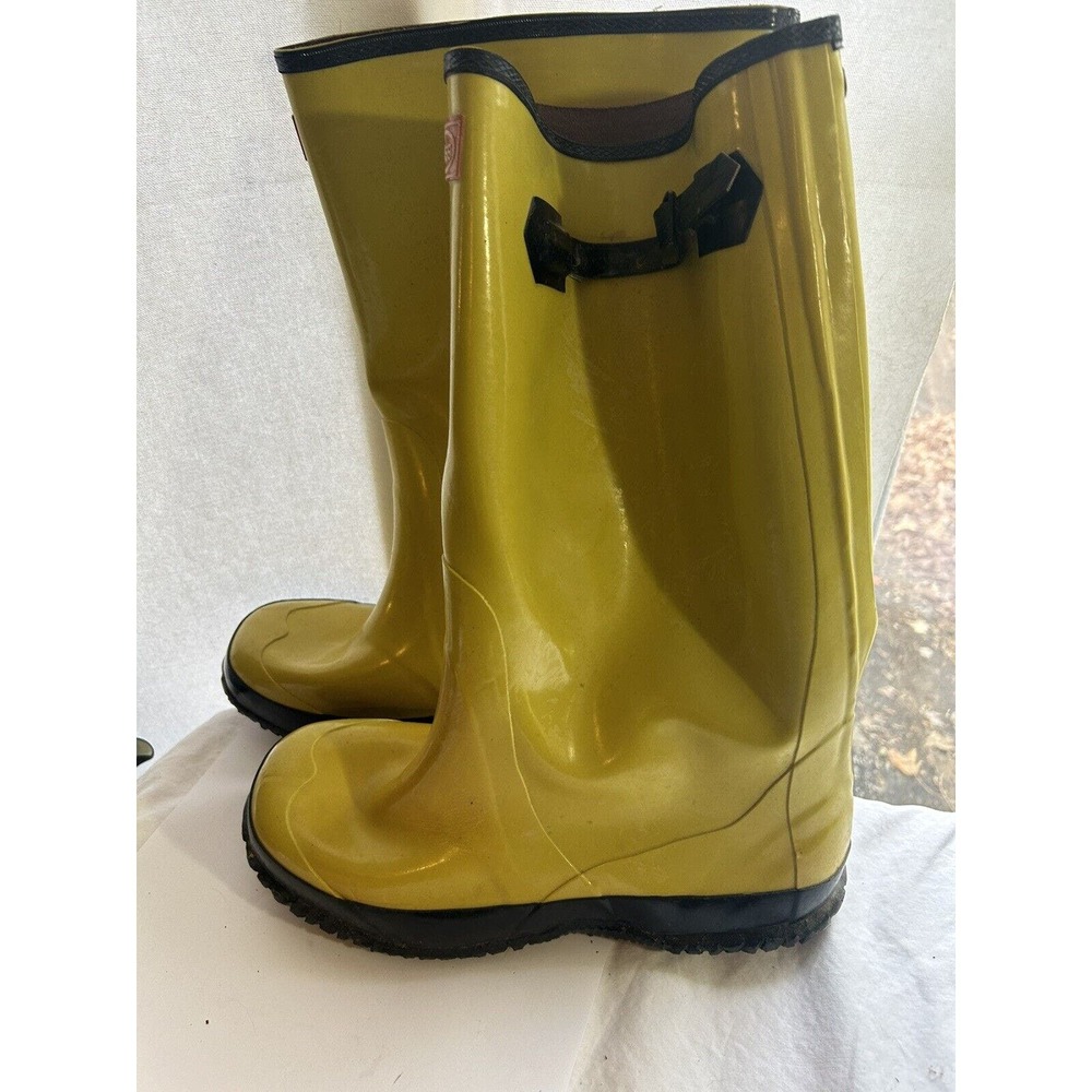 Vintage Boss yellow Rain Boots Size 10
